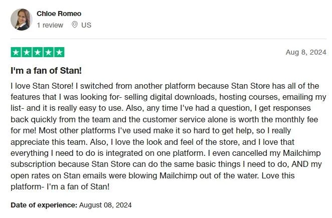 stan store reviews