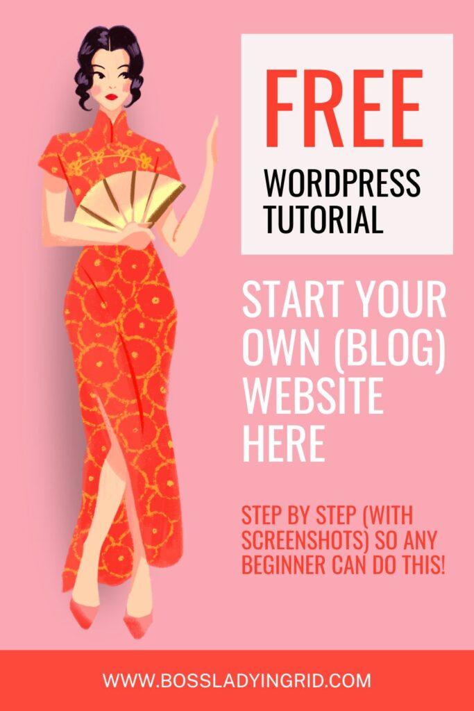 start a self hosted wordpress website or blog