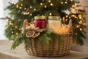 candles gift basket