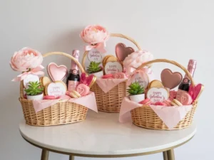 pink gift baskets