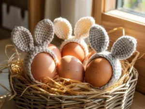 crochet bunny egg holders