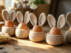 Bunny egg cups natural