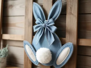 denim easter bunny craft