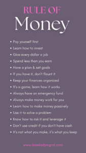 rule of money, money saving tips