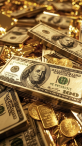 This luxury money wallpaper aesthetic combines US dollars with elegant gold details for a rich and powerful look. A perfect phone background for anyone who loves success, ambition, and a touch of luxury.