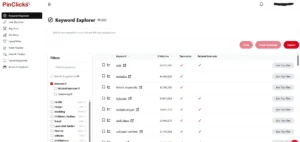 Pinclicks screenshot my of account
