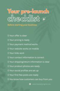 checklist before you start your business