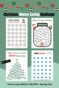 Money saving challenges before Christmas, free downloads